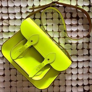 11” Cambridge Satchel - Neon Yellow
